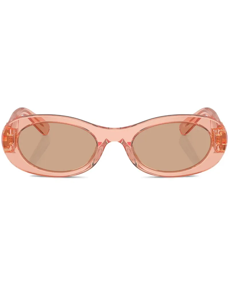 Miu Miu Sonnenbrille mit Logo - Rosa Rosa