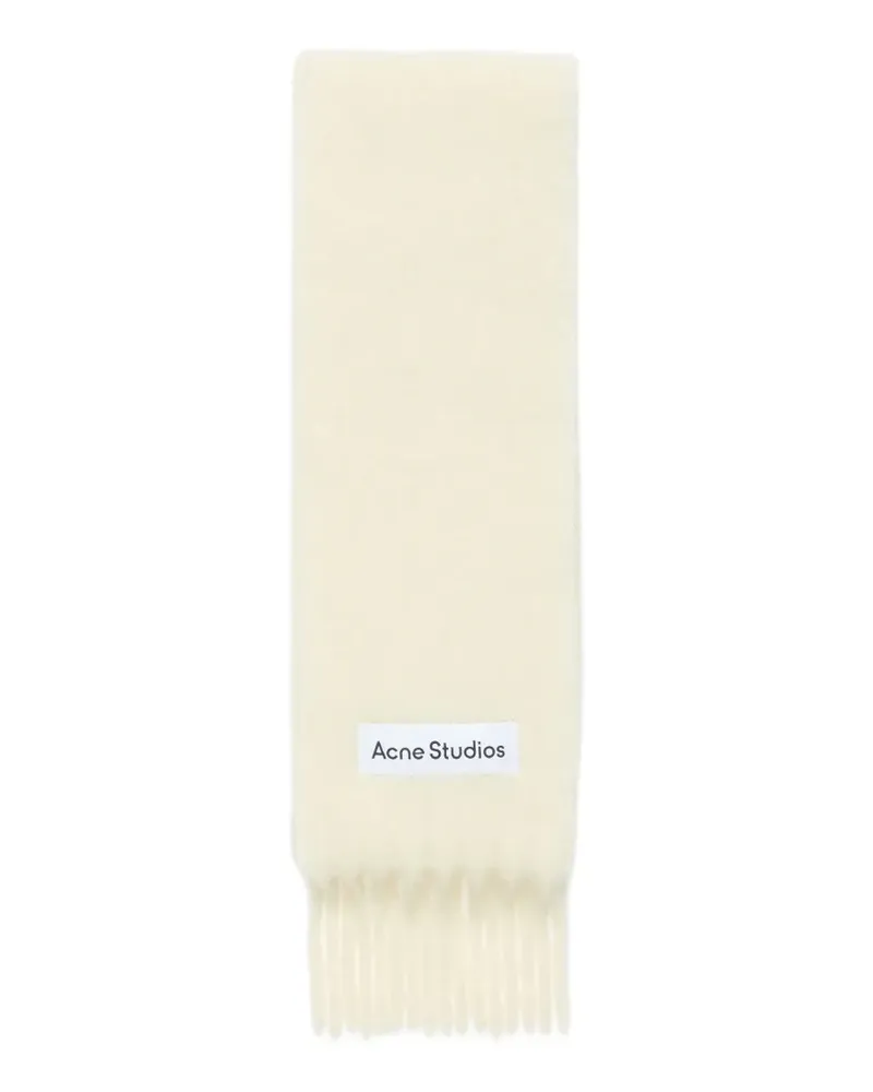 Acne Studios Schmaler Schal aus Mohär - Weiß Weiß