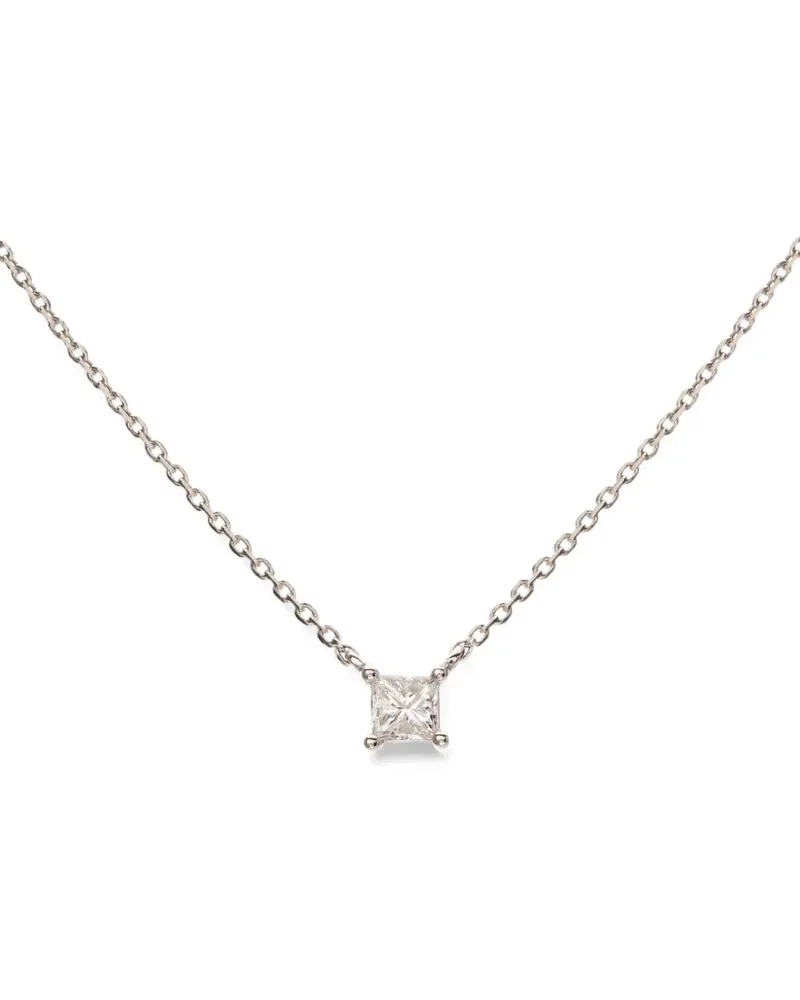 WHITE BIRD Fancy Princess diamond necklace - Silber Silber