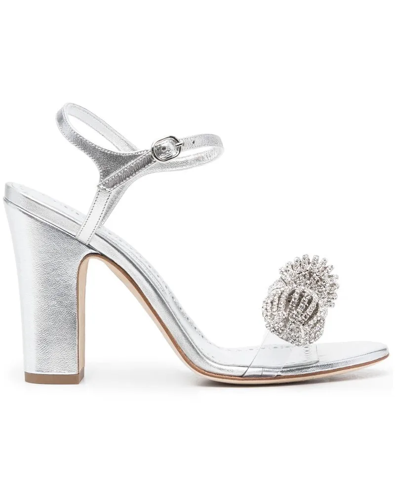 Manolo Blahnik Elhob Sandalen 105mm - Silber Silber