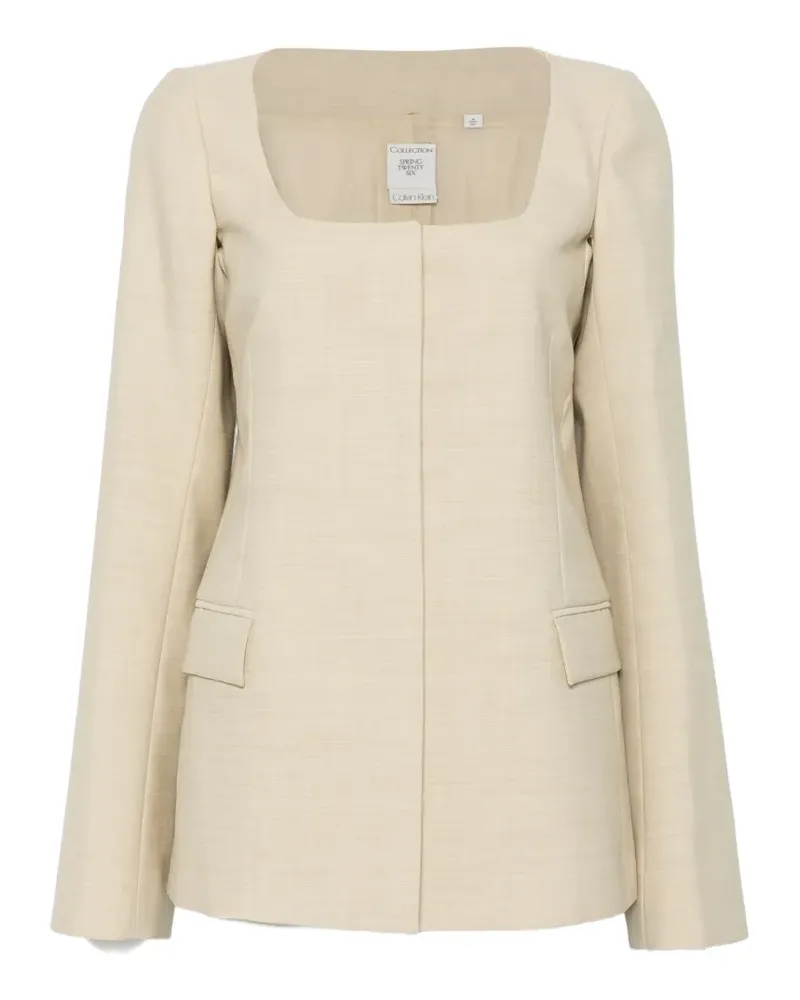 Calvin Klein Camille square-neck jacket - Nude Nude