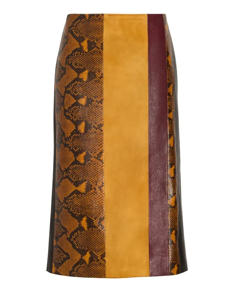 Proenza Schouler Sirine skirt in pieced leather - Braun Braun