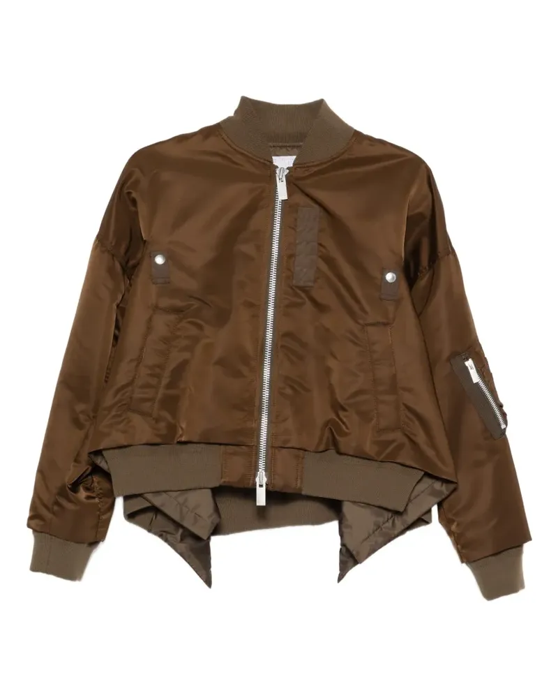 Sacai Bomberjacke mit Reißverschluss - Grün Grün
