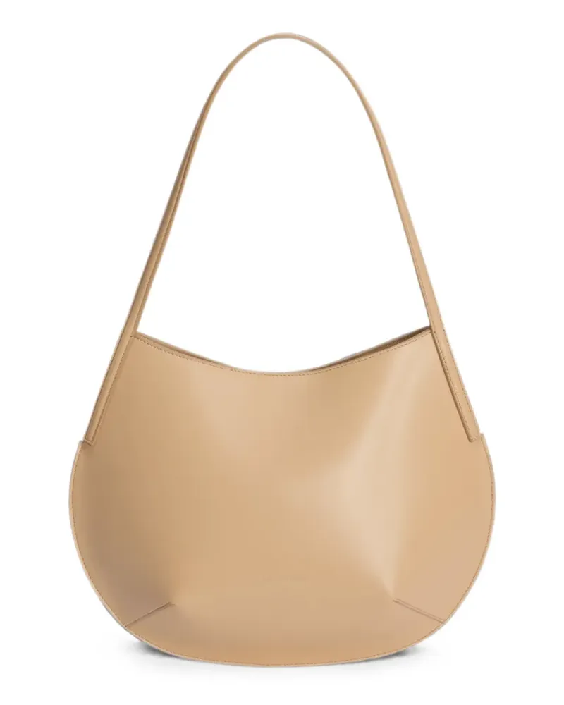 Jil Sander Kante Schultertasche - Nude Nude