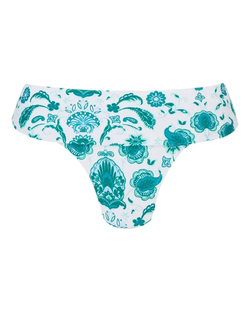 Heidi Klein Kos paisley-print textured bikini bottoms - Weiß Weiß
