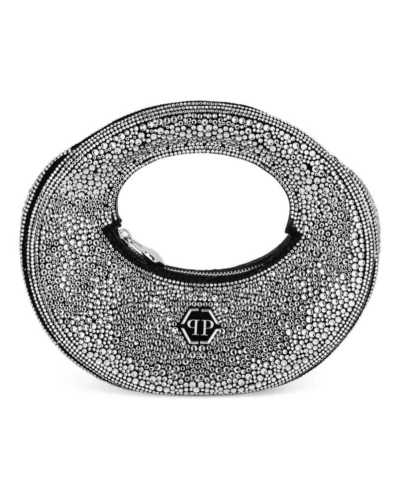 Philipp Plein Mini-Tasche mit Kristallen - Schwarz Schwarz