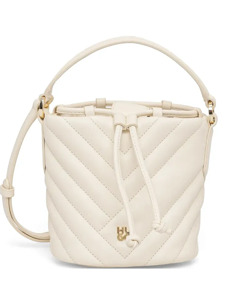 HUGO BOSS Gesteppte Beuteltasche mit Kordelzug - Nude Nude