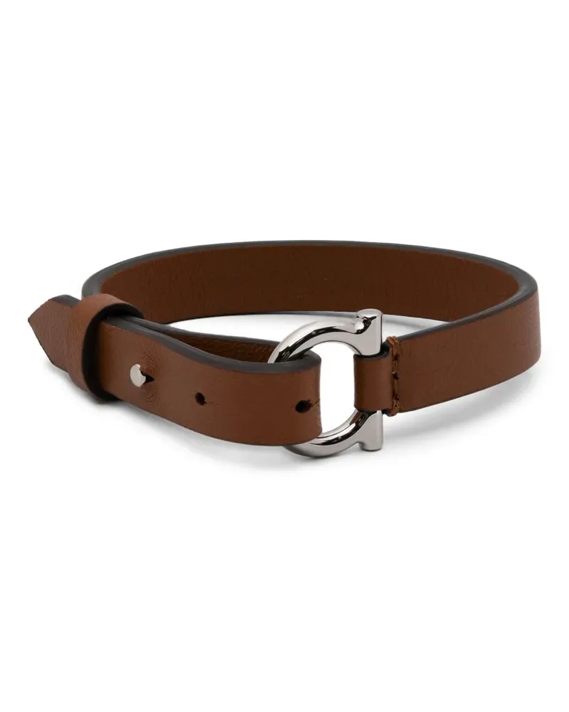 Ferragamo buckle leather bracelet - Braun Braun