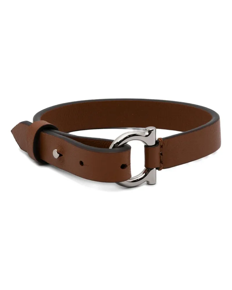 Ferragamo buckle leather bracelet - Braun Braun