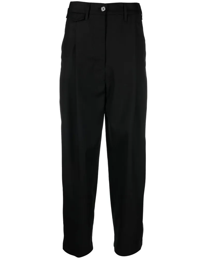 Totême Klassische High-Waist-Hose - Schwarz Schwarz