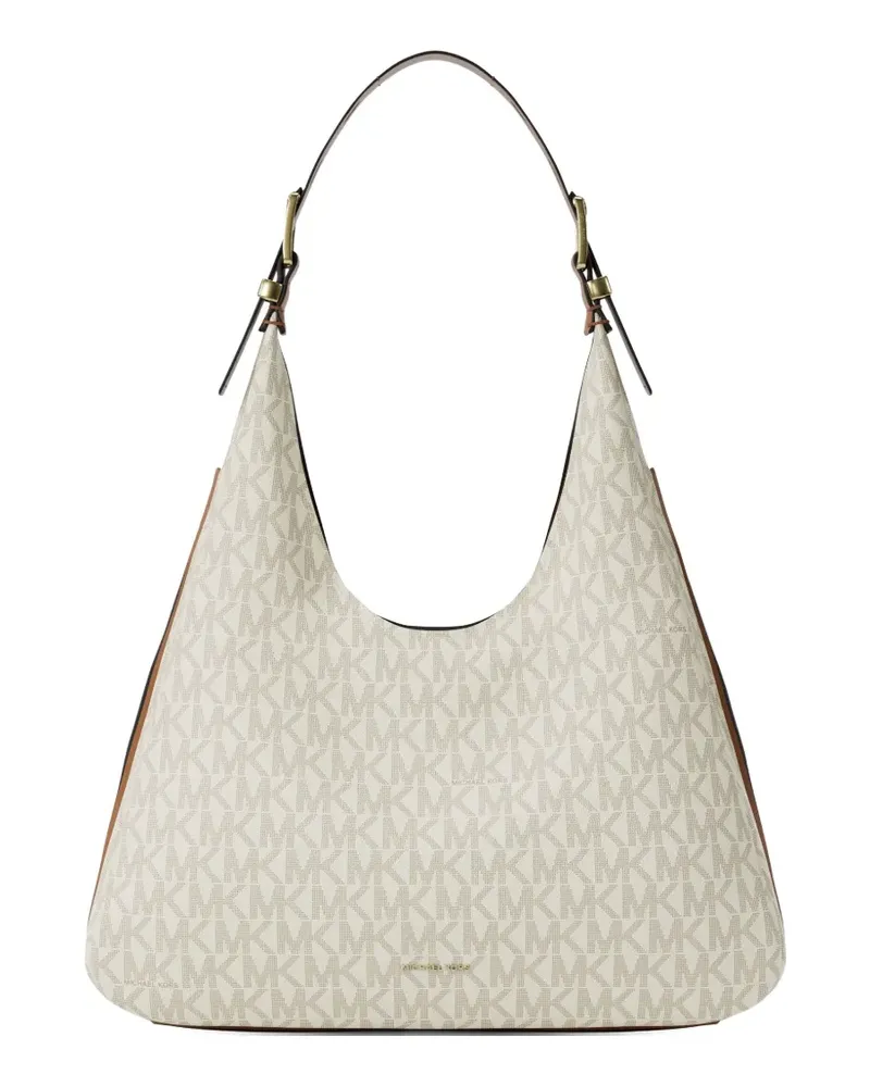Michael Kors Nolita Schultertasche mit Monogramm - Weiß Weiß