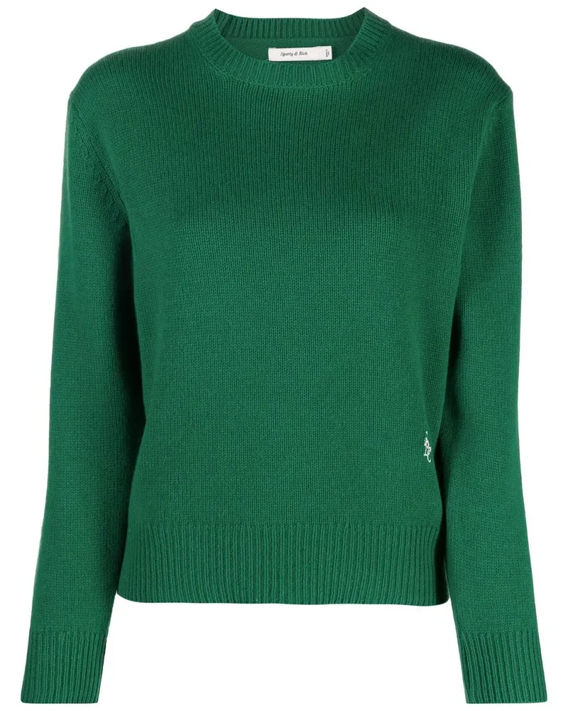 SPORTY & RICH Pullover mit Rundhalsausschnitt - Grün Grün