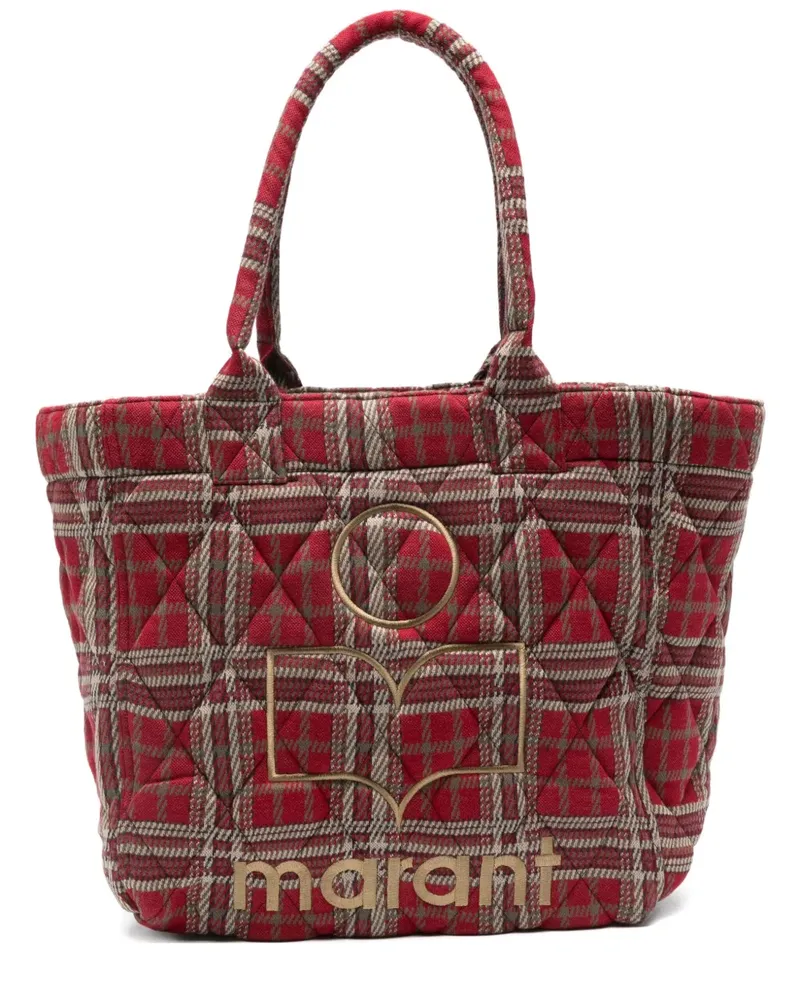 Isabel Marant Kleine Yenky Tartan Tote Bag - Rot Rot