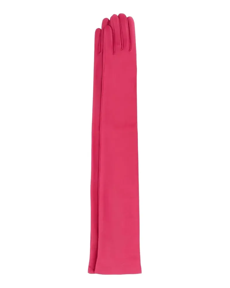 Balenciaga leather long gloves - Rosa Rosa