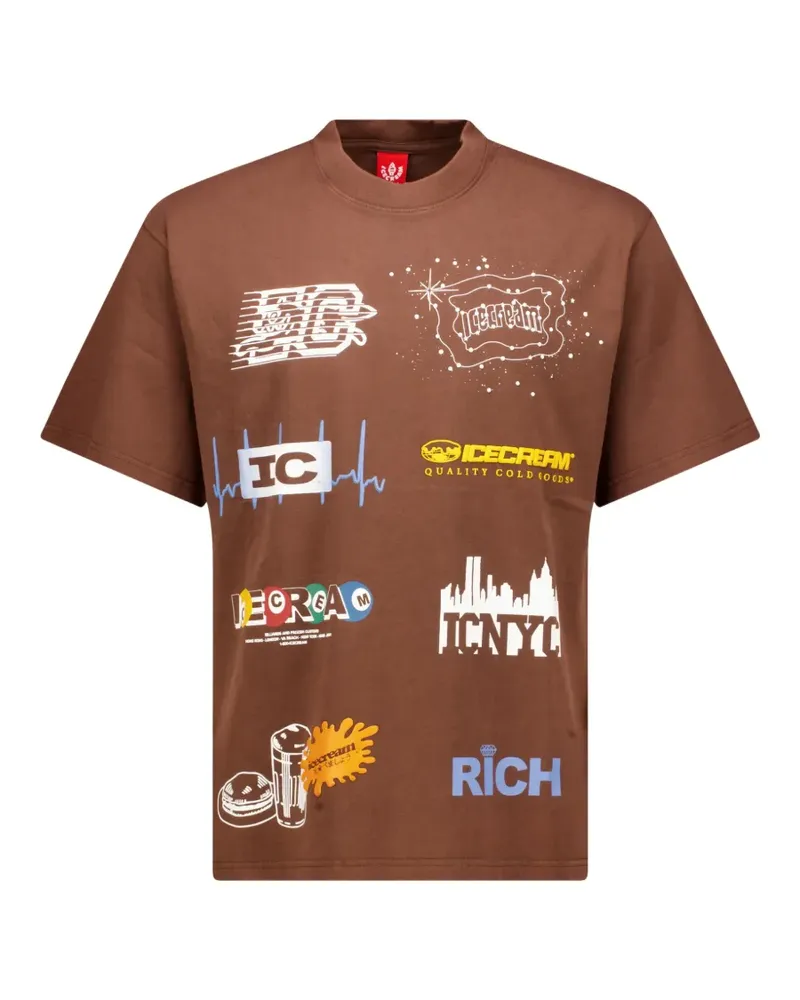 ICECREAM Rich T-Shirt - Braun Braun