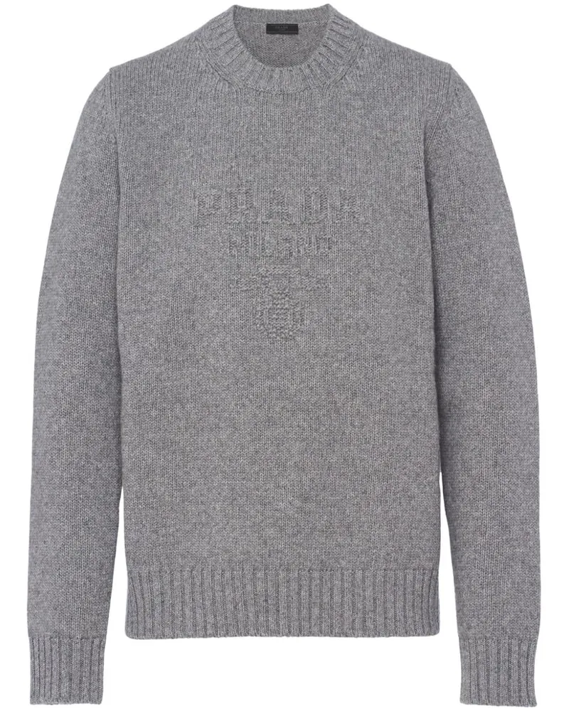 Prada Pullover mit Logo-Stickerei - Grau Grau
