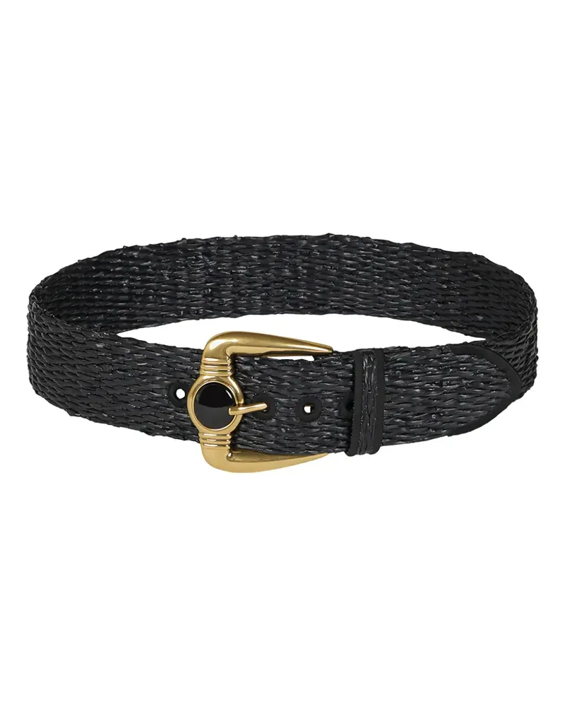 Etro embellished-buckle woven belt - Schwarz Schwarz