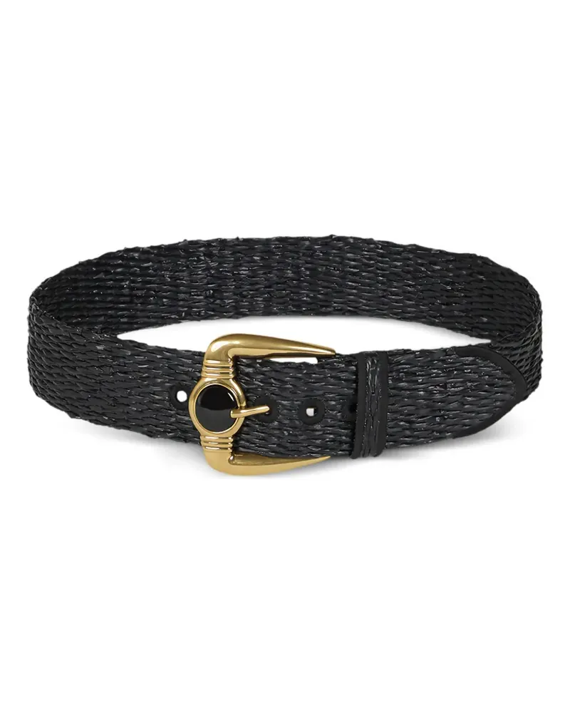 Etro embellished-buckle woven belt - Schwarz Schwarz