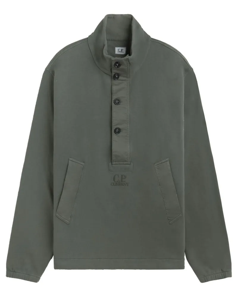 C.P. Company Sweatshirt mit Logo-Stickerei - Grün Grün