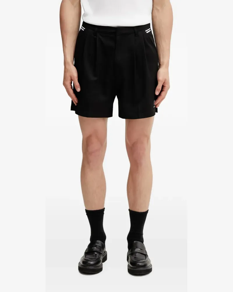 Fred Perry logo-embroidered shorts - Schwarz Schwarz