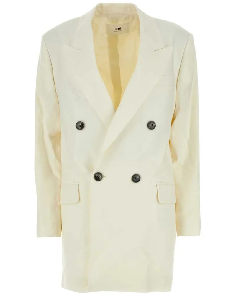 AMI Paris Doppelreihiger Blazer - Nude Nude