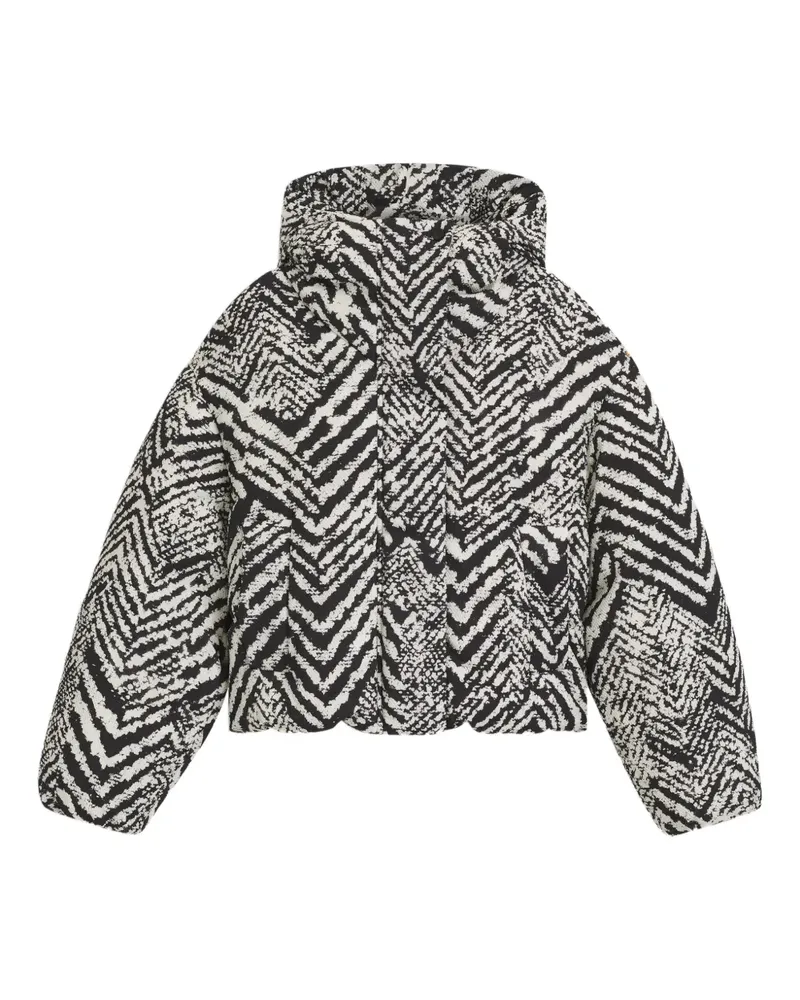 HUGO BOSS Steppjacke mit Zickzackmuster - Schwarz Schwarz