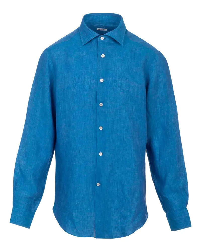 Kiton Klassisches Hemd - Blau Blau