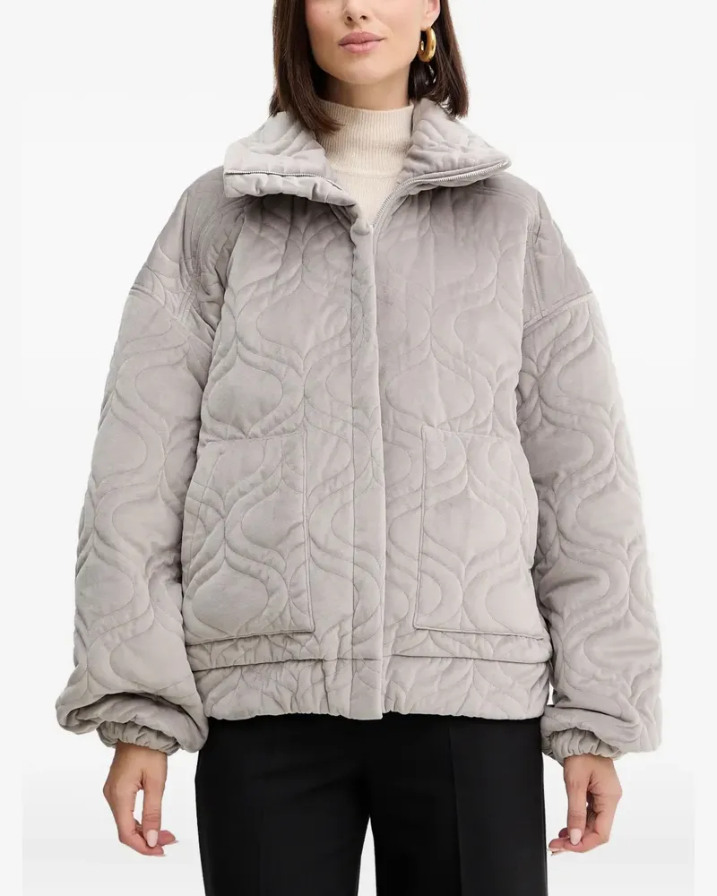Charo Ruiz Gesteppte Brume Jacke mit Reißverschluss - Grau Grau
