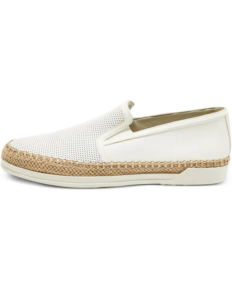 TOD'S Francesina leather espadrille sneakers - Weiß Weiß