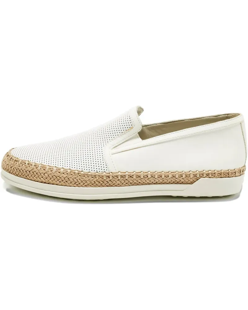 TOD'S Francesina Espadrilles aus Leder - Weiß Weiß