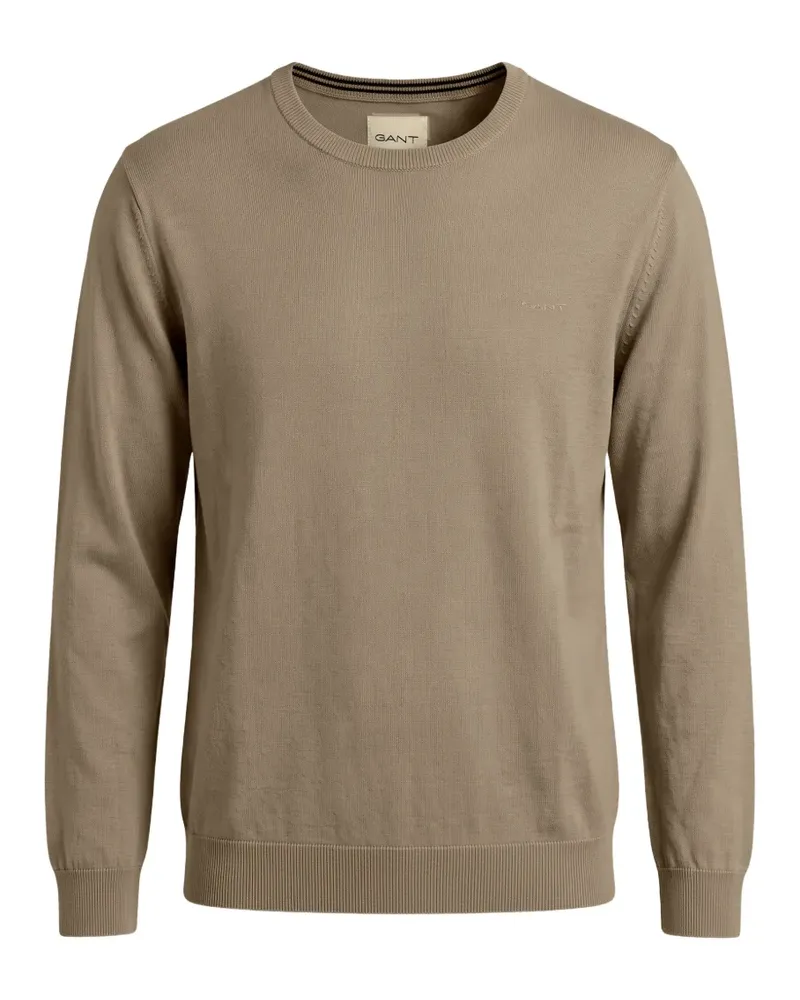 Gant embroidered-logo sweater - Nude Nude