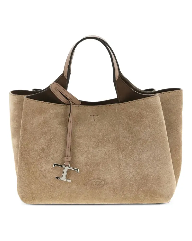 TOD'S Mini Shopper aus Wildleder - Nude Nude