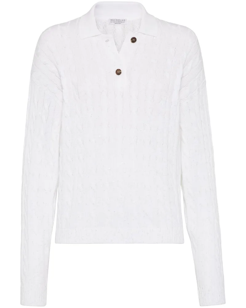 Brunello Cucinelli Dazzling Pullover - Weiß Weiß