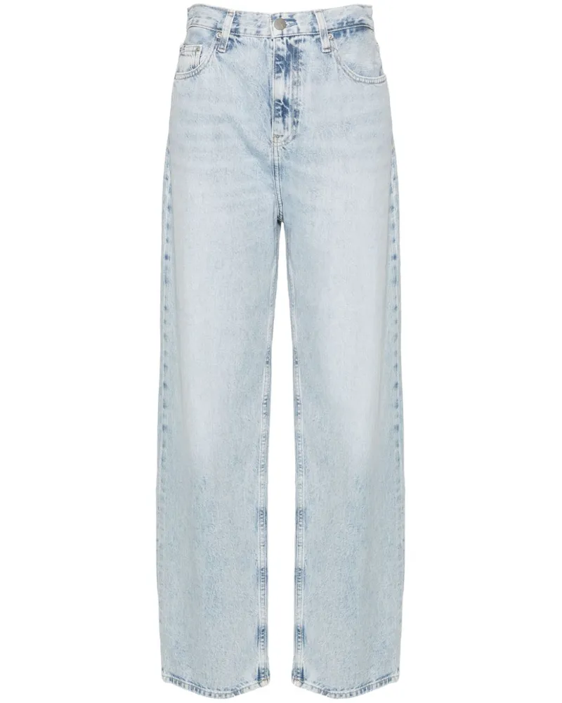 Calvin Klein Weite High-Rise-Jeans - Blau Blau