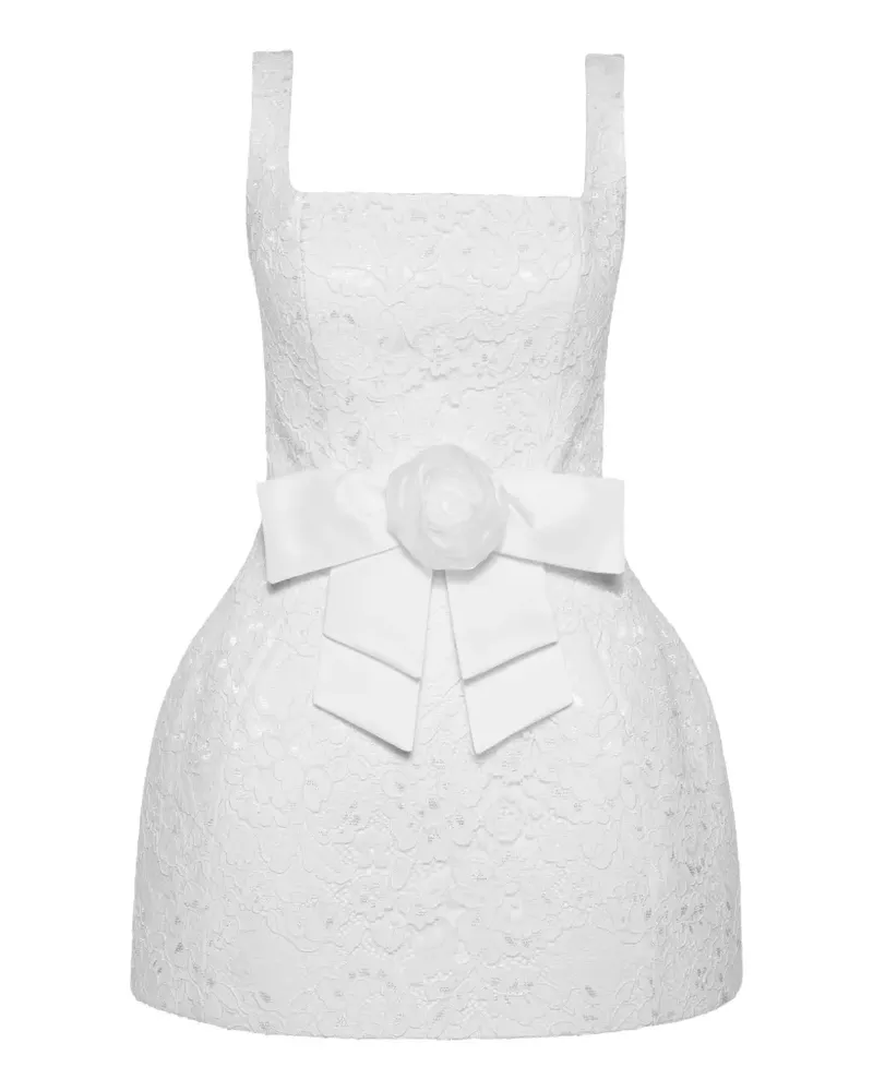 ANOUKI bow-detail mini dress - Weiß Weiß