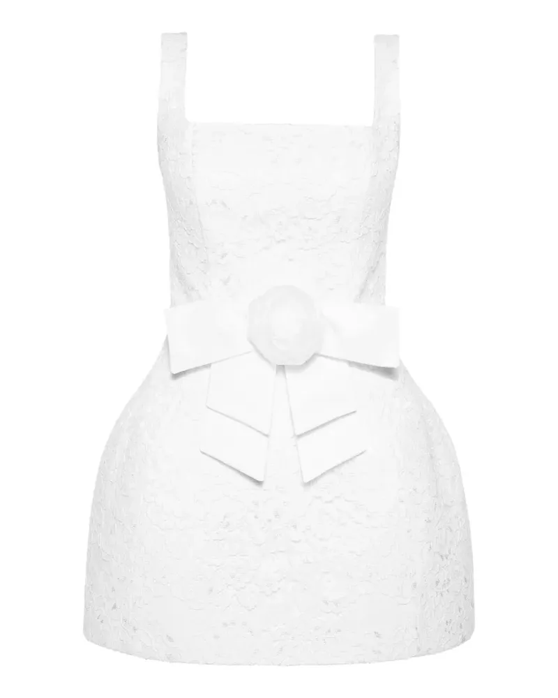 ANOUKI bow-detail mini dress - Weiß Weiß