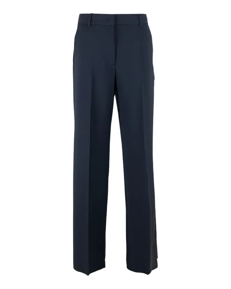 Max Mara Weite Hose mit Bügelfalten - Blau Blau