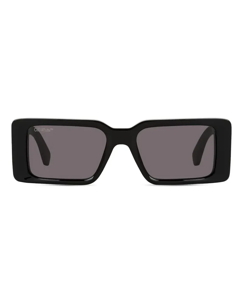 OFF-WHITE Milano Sonnenbrille mit eckigem Gestell - Schwarz Schwarz