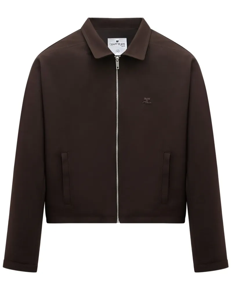 Courrèges Bomberjacke mit Reißverschluss - Braun Braun