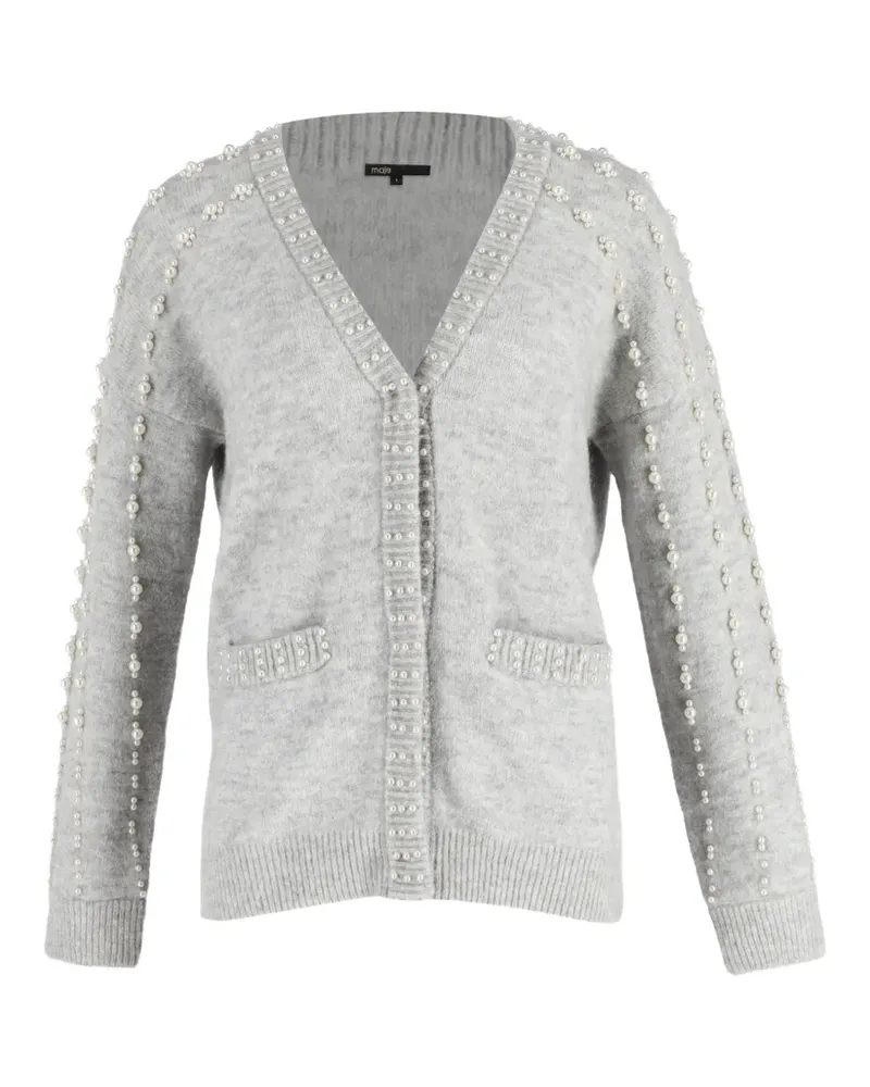 Maje embellished pocket cardigan - Grau Grau