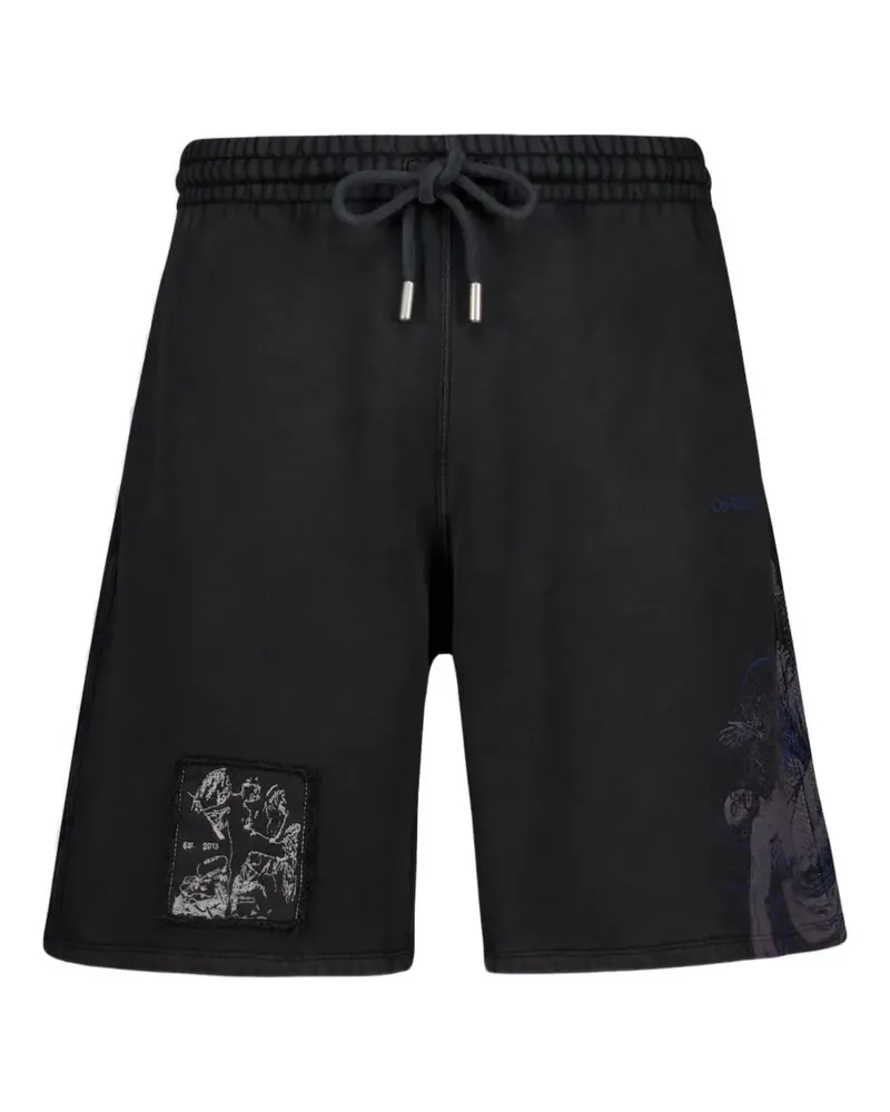 OFF-WHITE embroidery track shorts - Schwarz Schwarz