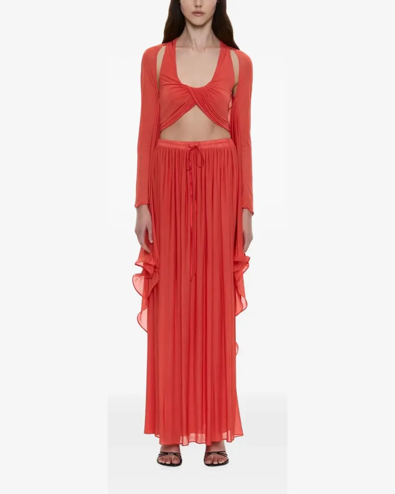 Christopher Esber Daya Maxikleid mit Kordelzug - Rot Rot