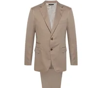 Einreihiger Twill-Anzug - Nude