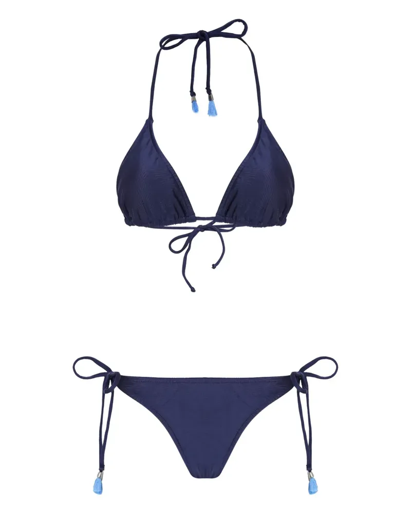 Lygia & Nanny Maya Bikini mit Quasten - Blau Blau