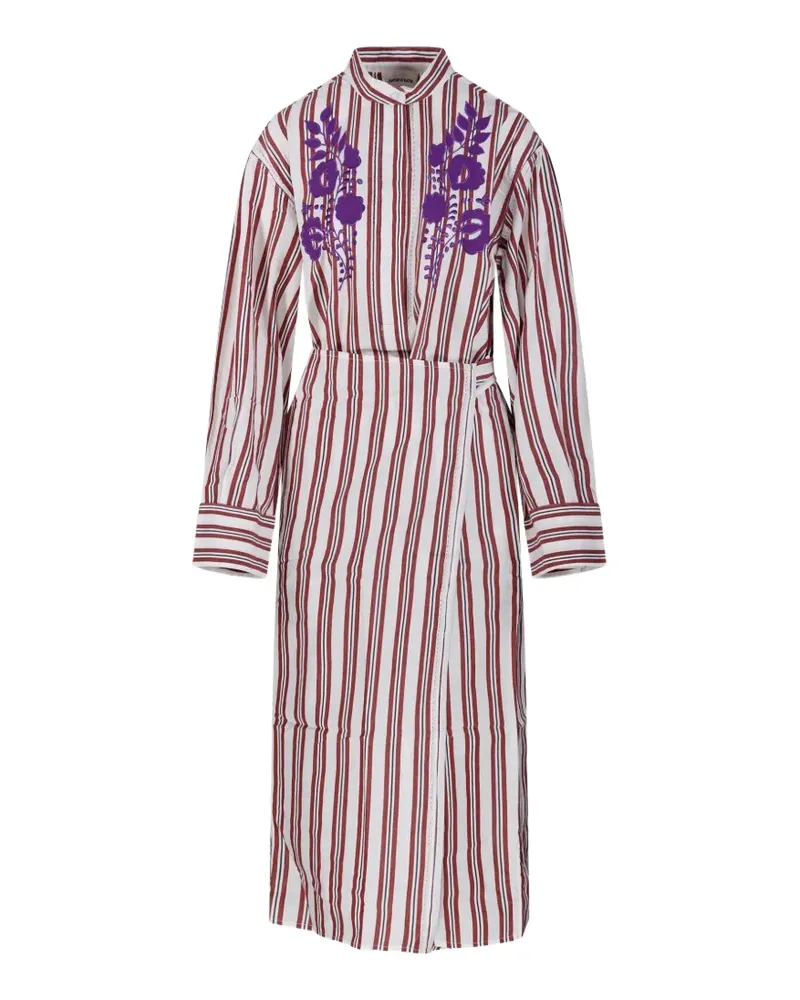 Antik Batik Miradi midi dress - Weiß Weiß