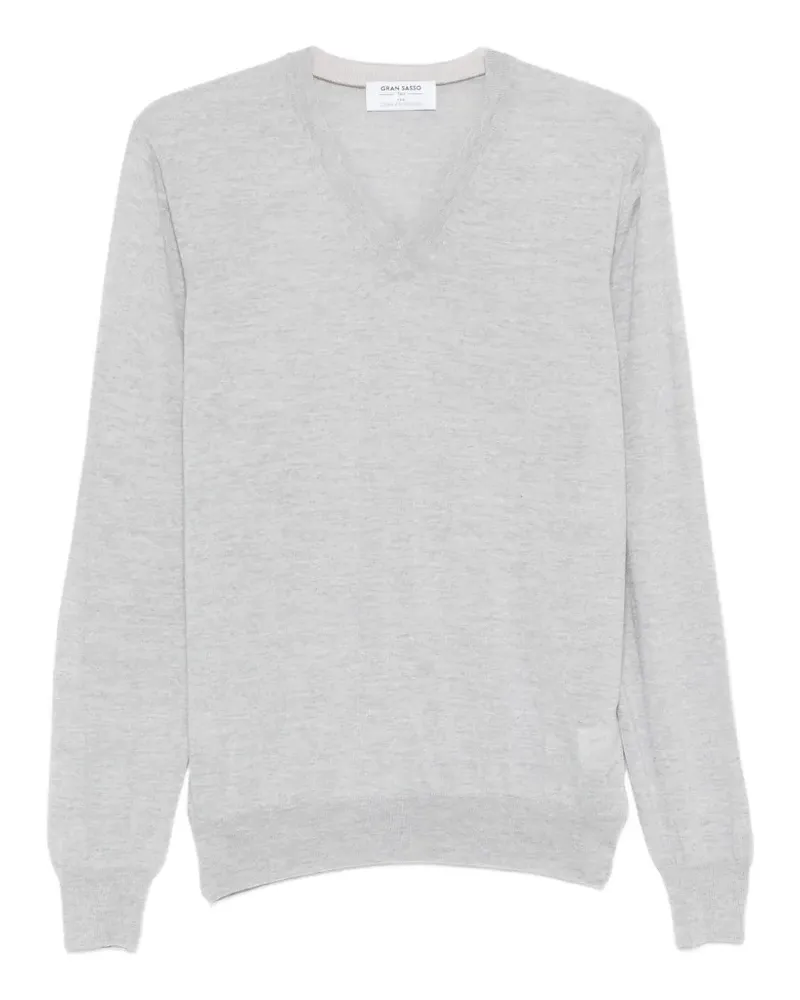 Gran Sasso V-neck sweater - Grau Grau