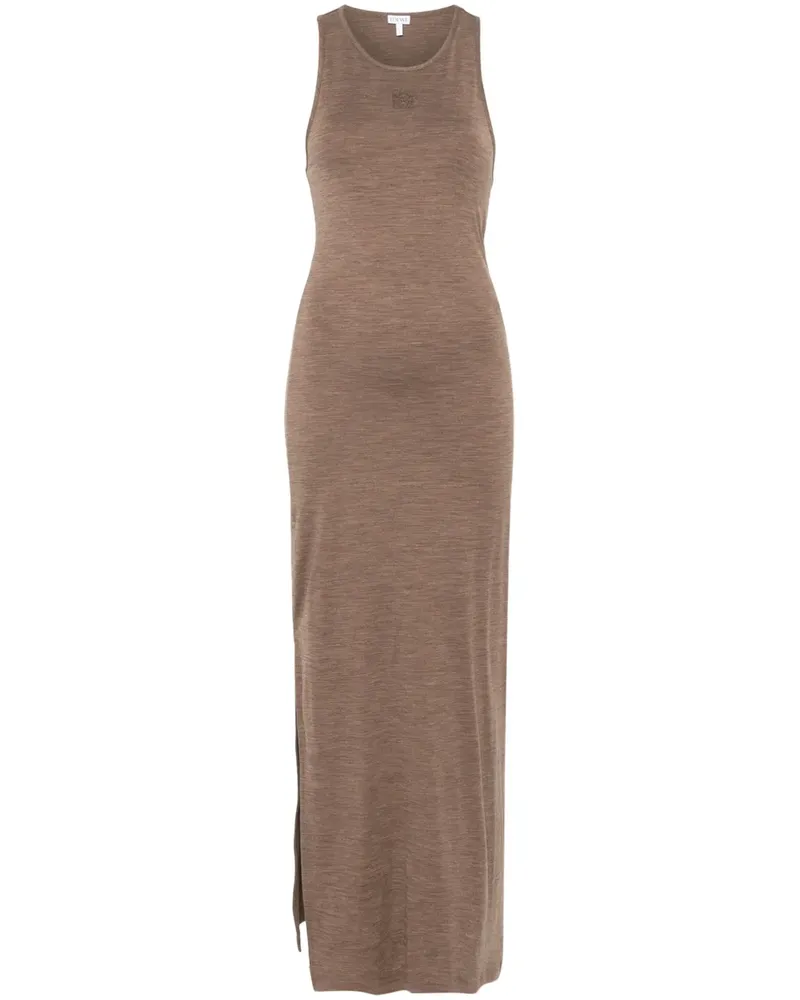 Loewe Hemdkleid mit Stickerei - Braun Braun