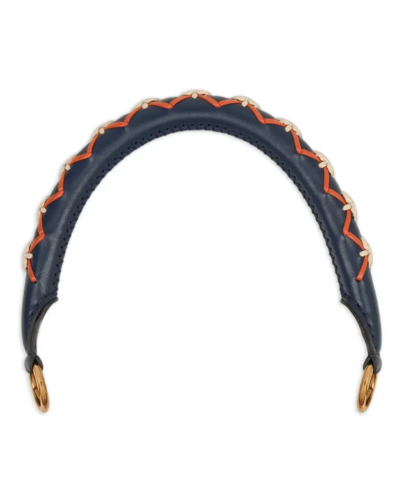 Etro Taschenhenkel aus Leder mit Garndetail - Blau Blau