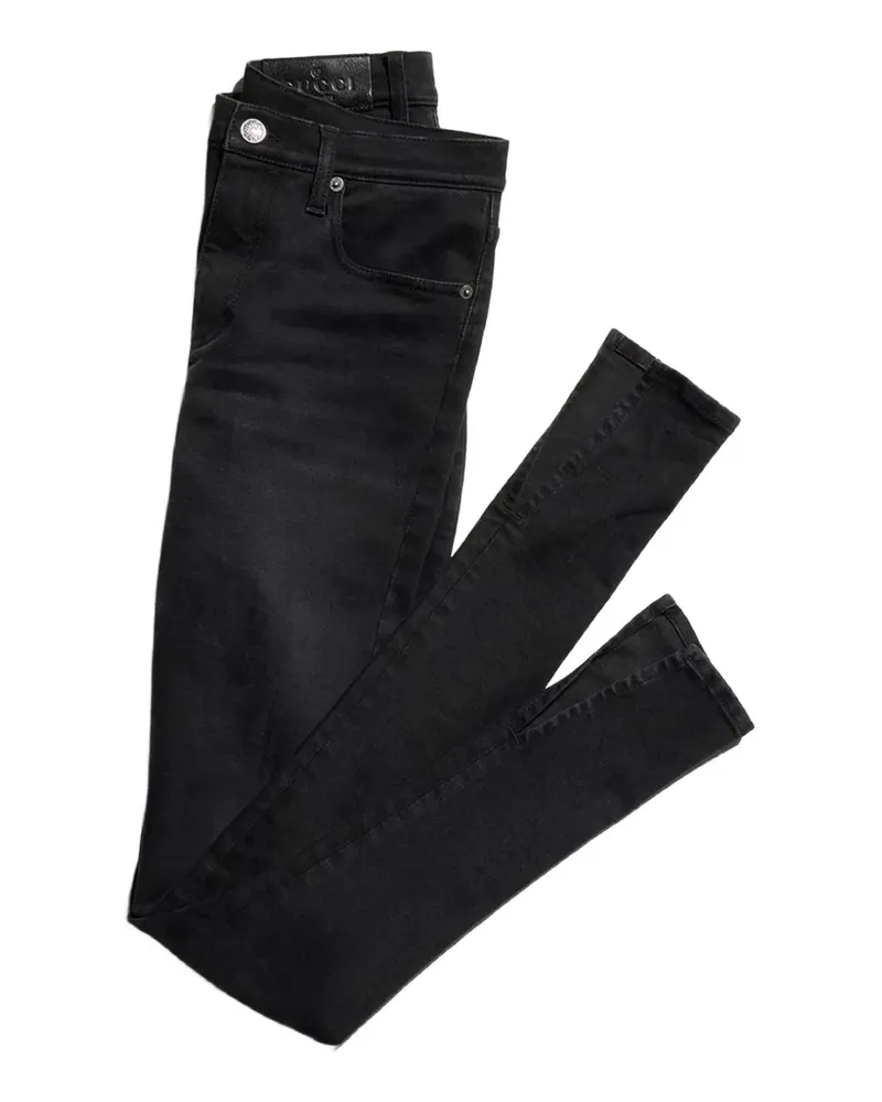 Gucci logo-patch jeans - Schwarz Schwarz