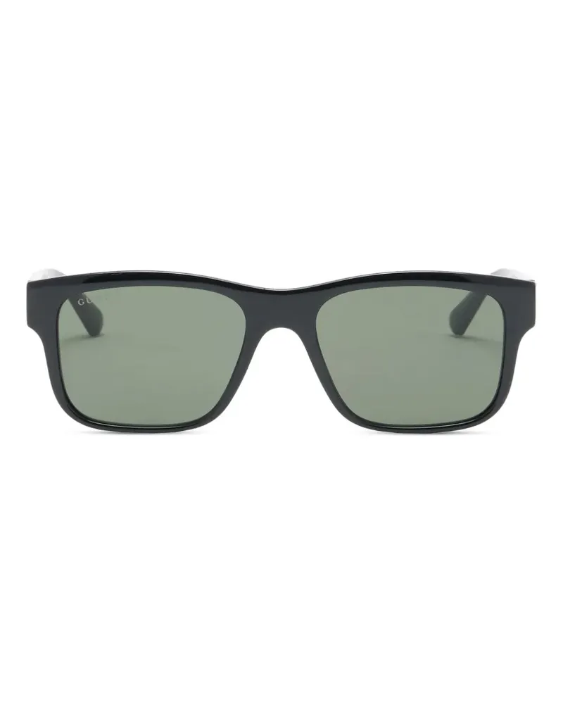 Gucci rectangle frame sunglasses - Schwarz Schwarz